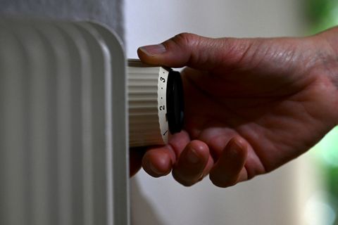 Thermostat an einer Heizung