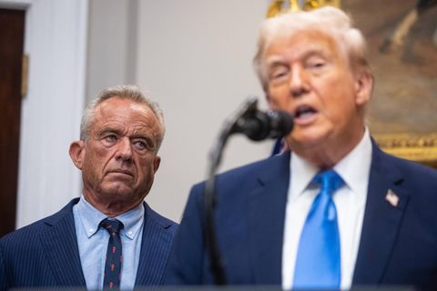 Robert F. Kennedy jr. und Donald Trump am Montag im Weißen Haus: "Es ist nicht gut"