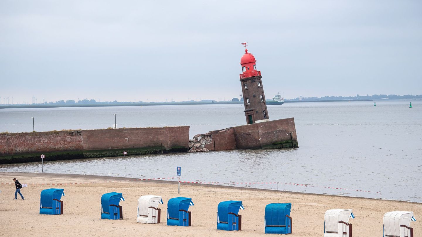 Die Nordmole in Bremerhaven soll neu gebaut werden. (Archivbild) Foto: Sina Schuldt/dpa