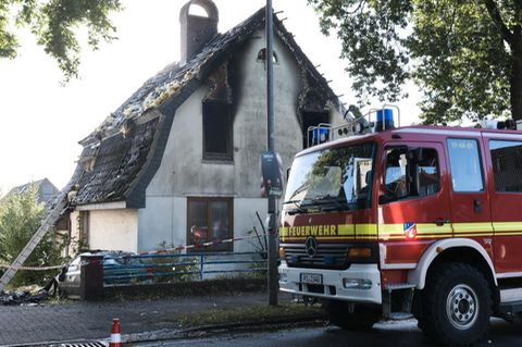 Abgebranntes Haus im schleswig-holsteinischen Pinneberg