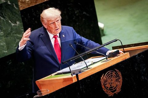 Das erste Mal seit 2019 spricht US-Präsident Donald Trump wieder vor der UN-Vollversammlung. Foto: Kay Nietfeld/dpa