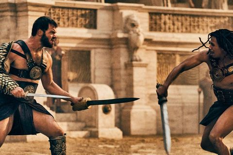 Was wäre ein Sandalen-Epos ohne blutige Gladiatorenkämpfe?