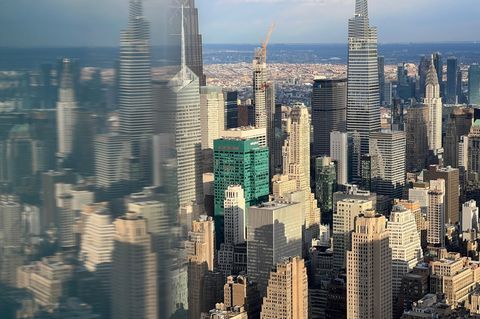 Die Skyline von Manhattan. In der Immobilienbranche gilt der US-Markt nach einer Branchenumfrage derzeit offenkundig als wenig e