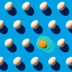 Eine Illustration mit Eiern