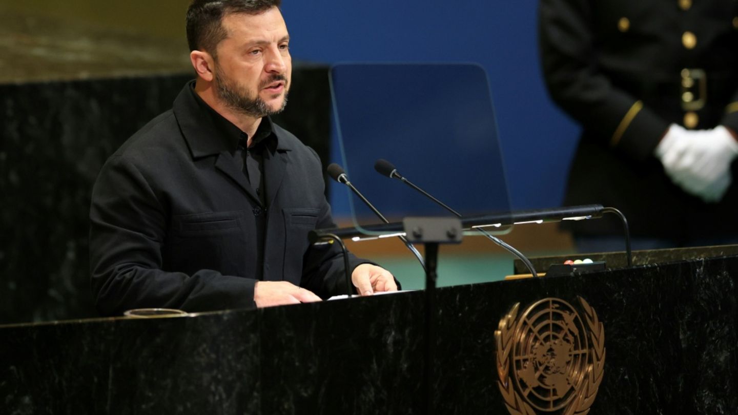 Selenskyj bei seiner Rede vor der UN-Vollversammlung