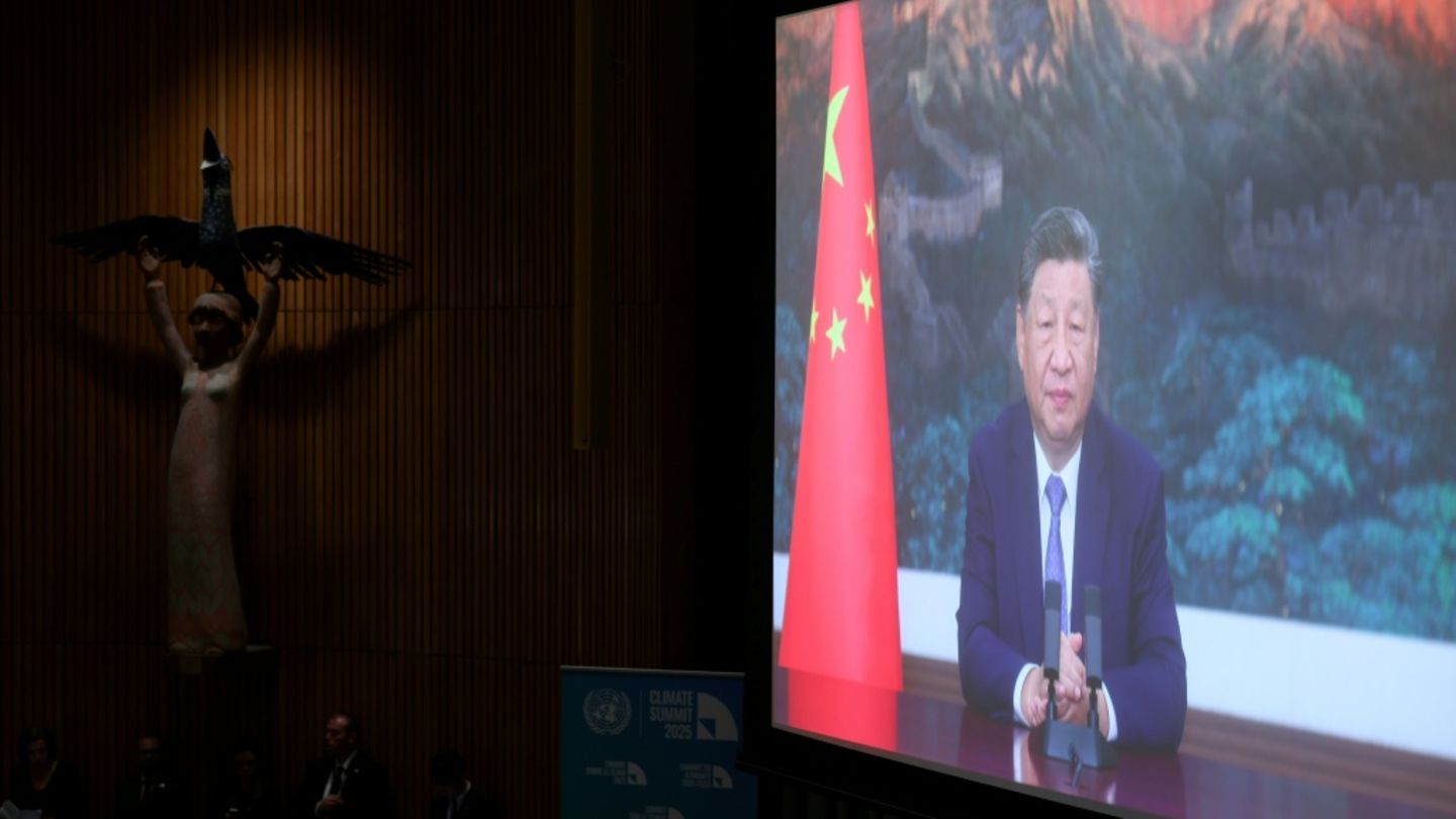 Chinas Präsident Xi kündigte das Klimaziel per Video an