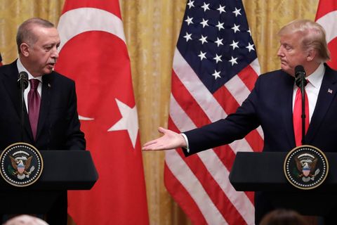 US-Präsident Donald Trump und der türkische Präsident Erdogan (Archivbild) Foto: Evan Vucci/AP/dpa