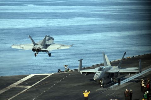 US-Flugzeugträger zu Nato-Übung in der Nordsee Foto: Federico Gambarini/dpa
