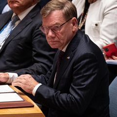 Johann Wadephul nimmt an einer Sitzung des Sicherheitsrats im UN-Hauptquartier in New York teil