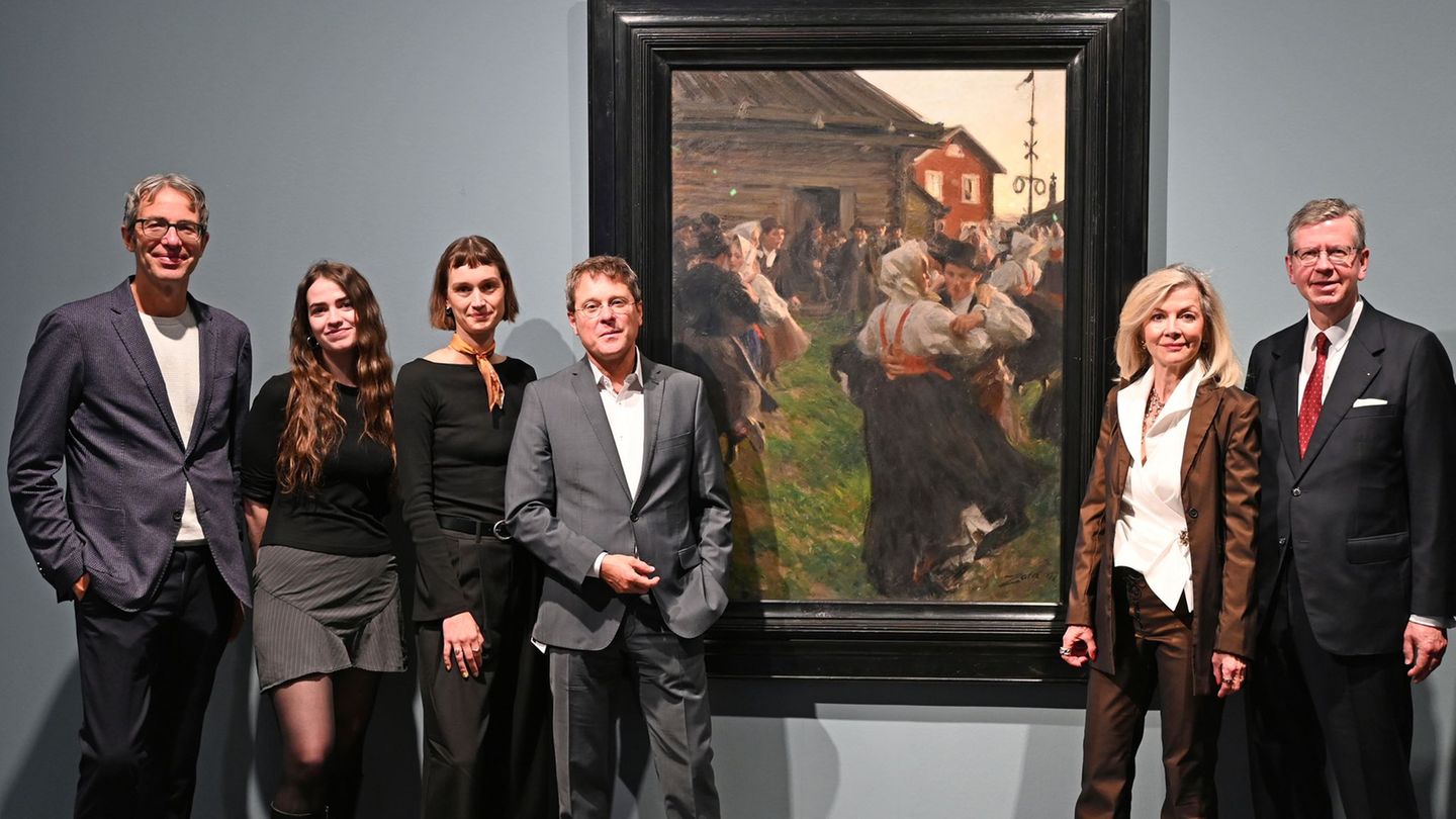 "Mitsommertanz" ist das wohl bekannteste Werk des schwedischen Malers Anders Zorn. Foto: David Hammersen/dpa
