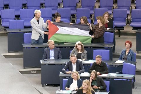 Gaza-Protest im Bundestag