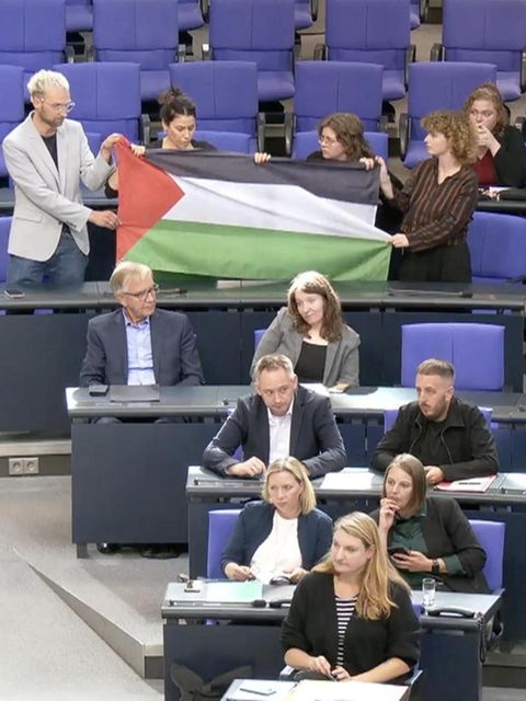 Gaza-Protest im Bundestag