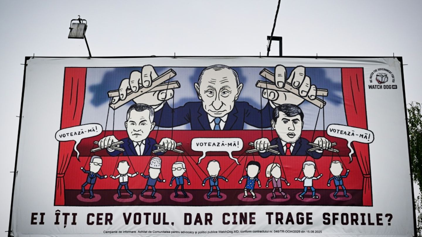 Russland-kritisches Wahlplakat in Moldau