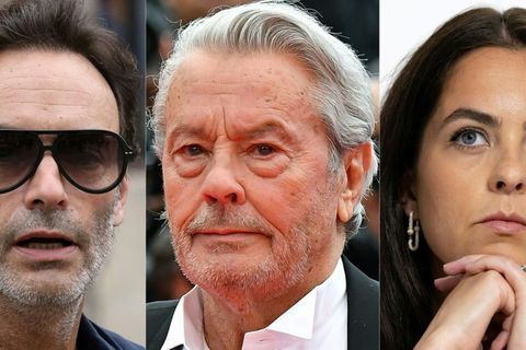 Alain Delon und zwei seiner Kinder
