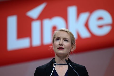 Linken-Chefin Ines Schwerdtner erwartet Tausende zur Großdemonstration gegen den Gaza-Krieg. (Archivbild) Foto: Hendrik Schmidt/