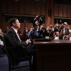 James Comey im Jahr 2017 in Washington DC: Vorbereitung auf Aussage