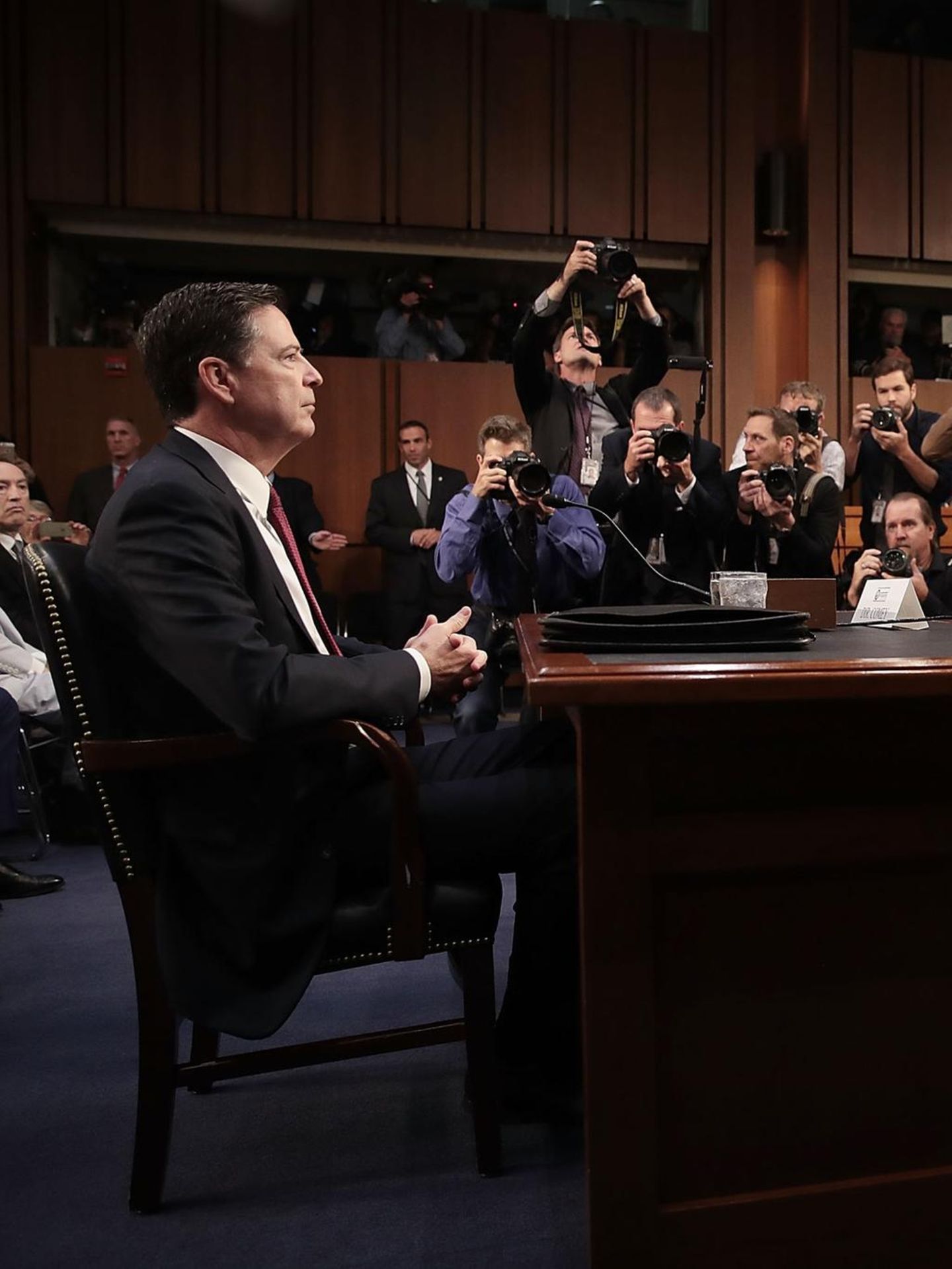 James Comey im Jahr 2017 in Washington DC: Vorbereitung auf Aussage