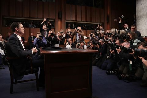 James Comey im Jahr 2017 in Washington DC: Vorbereitung auf Aussage