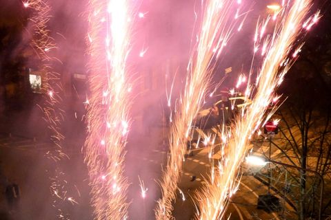 Feuerwerk zu Jahreswechsel