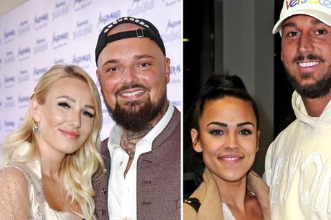 Jessi Cooper und Nik Schröder und Elena Miras und Mike Heiter (v.l.) sind Eltern.