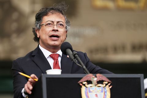 Die USA wollen das Visum des kolumbianischen Präsident Gustavo Petro widerrufen. (Archivbild) Foto: Ivan Valencia/AP/dpa