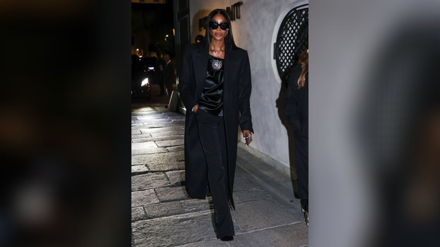 Naomi Campbell legte während der Party am Rande der Mailänder Modewoche einen eleganten Auftritt hin.