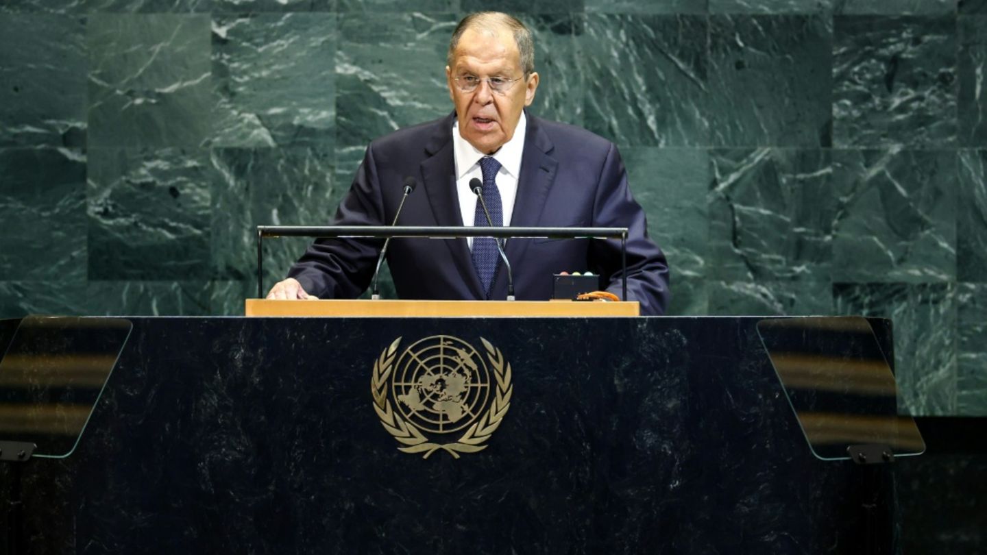 Lawrow am Samstag bei einer Rede vor der UN-Vollversammlung