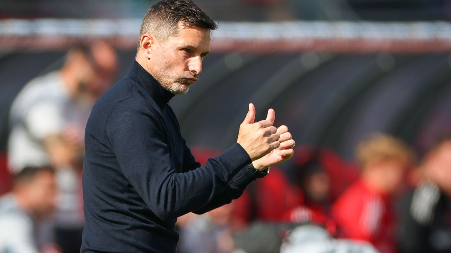 Daumen hoch: Hertha-Coach Stefan Leitl. Foto: Daniel Karmann/dpa