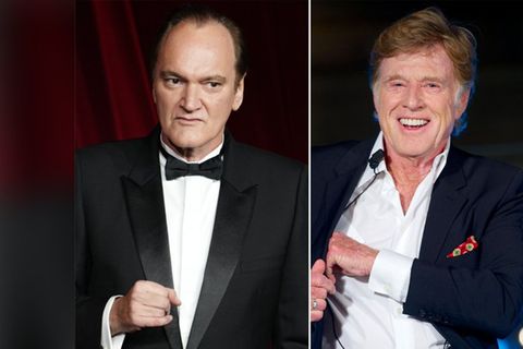 Quentin Tarantino (l.) feiert Robert Redford.