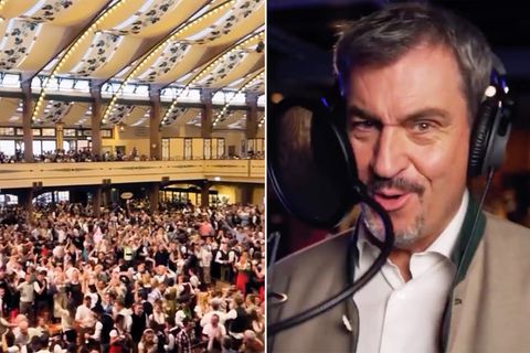 Söder trällert Wiesn-Klassiker und spaltet die Gemüter