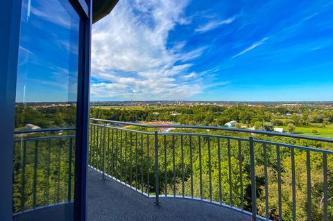 Der neue Aussichtsturm erinnert an den einstigen Kleist-Turm. Foto: Patrick Pleul/dpa