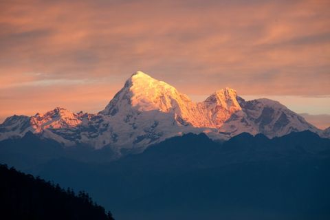 Berg Jomolhari im Himalaya in Bhutan