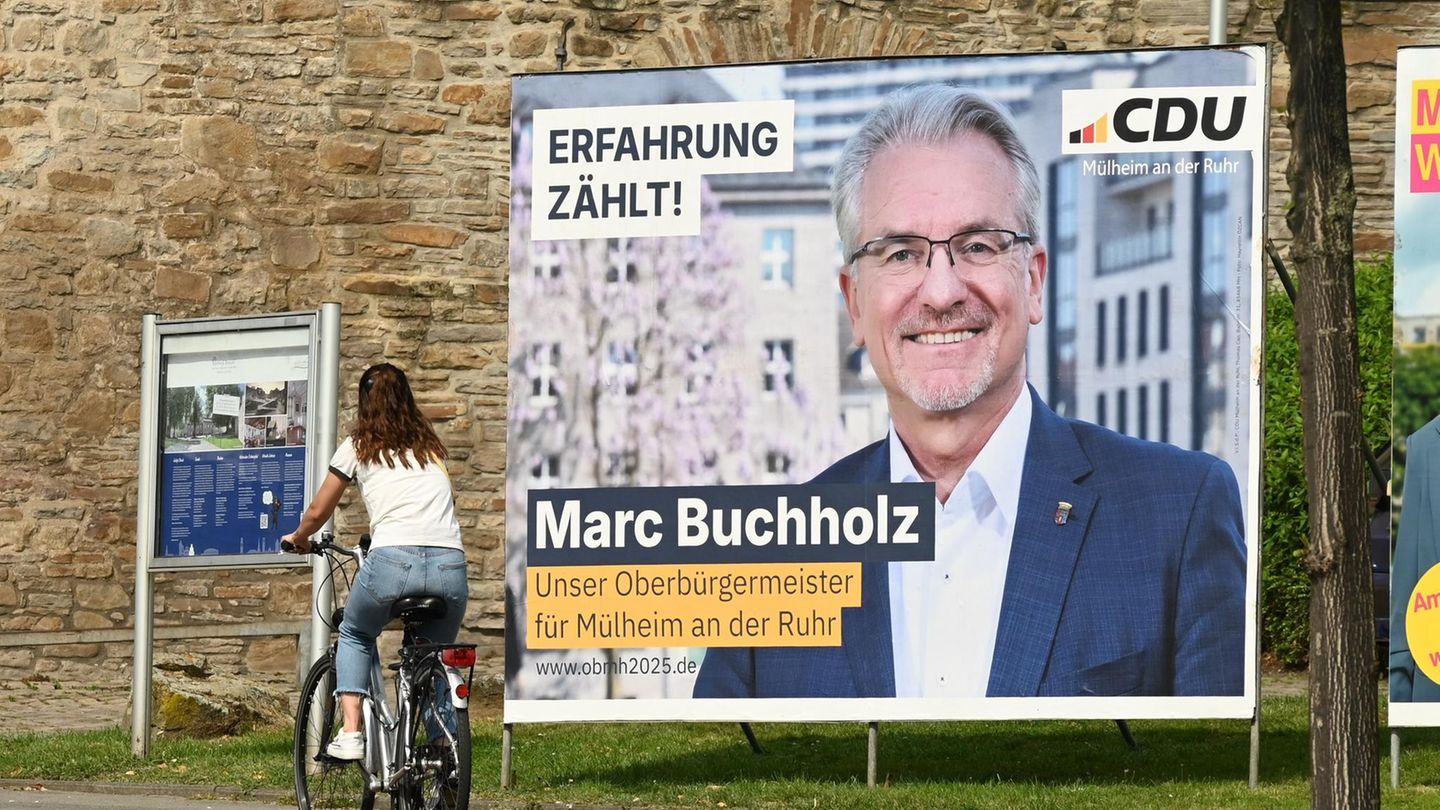 Wahlplakat  Marc Buchholz, Bürgermeister von Mülheim an der Ruhr