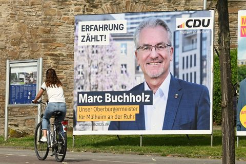 Wahlplakat  Marc Buchholz, Bürgermeister von Mülheim an der Ruhr