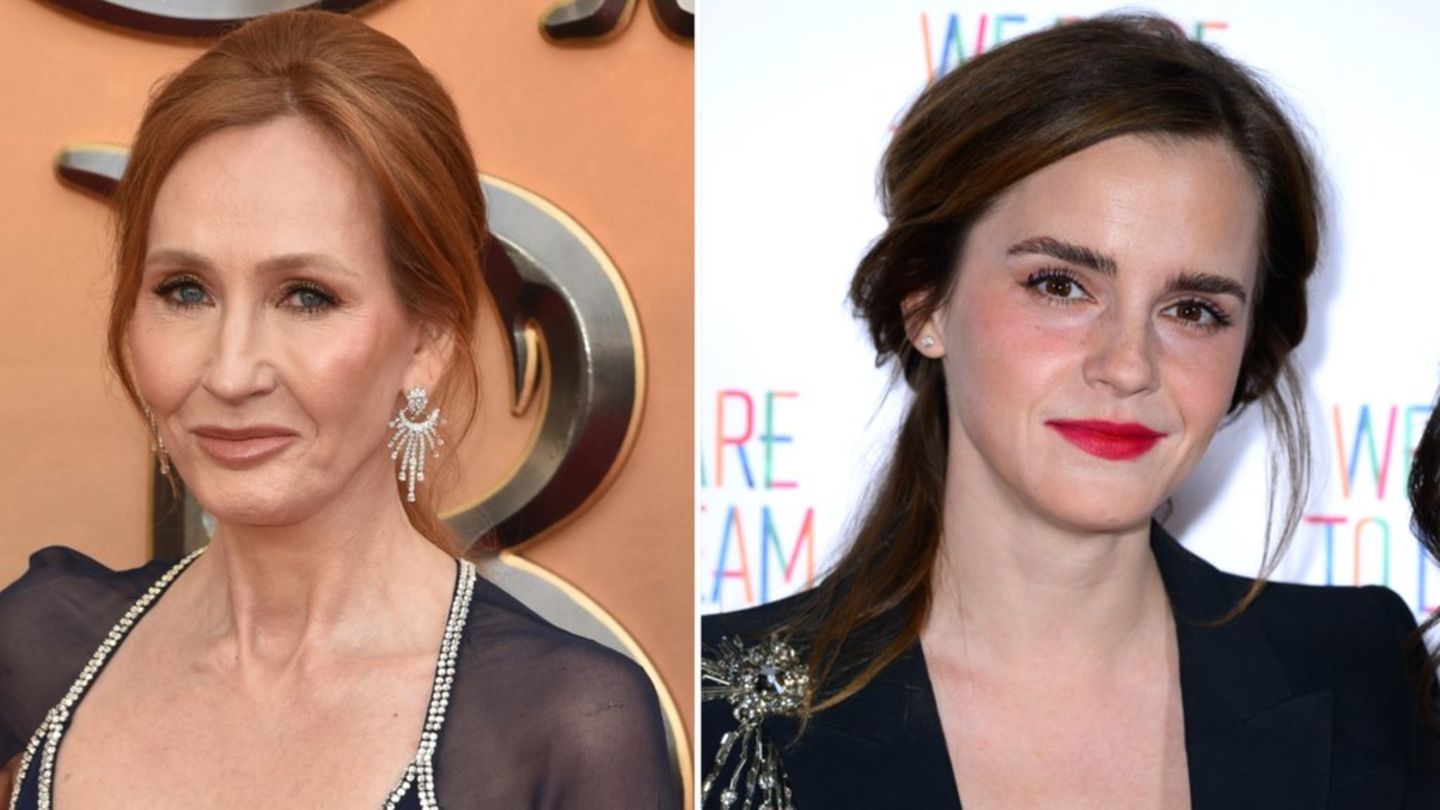 J.K. Rowling (li.) teilt gegen Emma Watson aus.