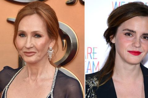 J.K. Rowling (li.) teilt gegen Emma Watson aus.