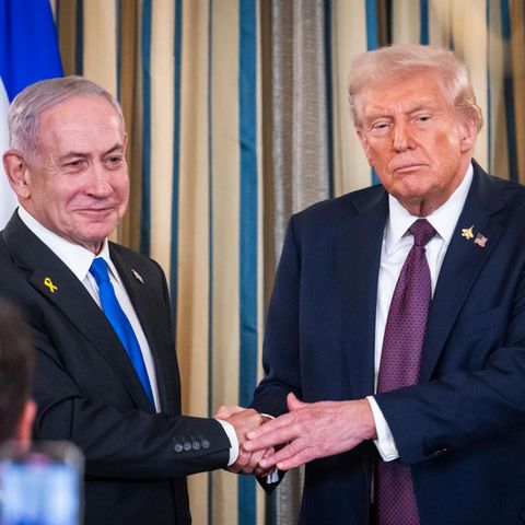 Benjamin Netanjahu und Donald Trump im Weißen Haus