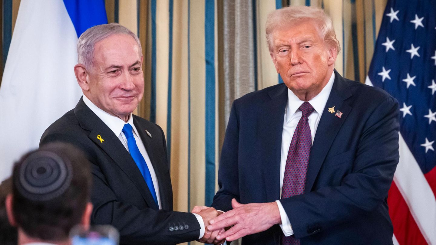 Benjamin Netanjahu und Donald Trump im Weißen Haus