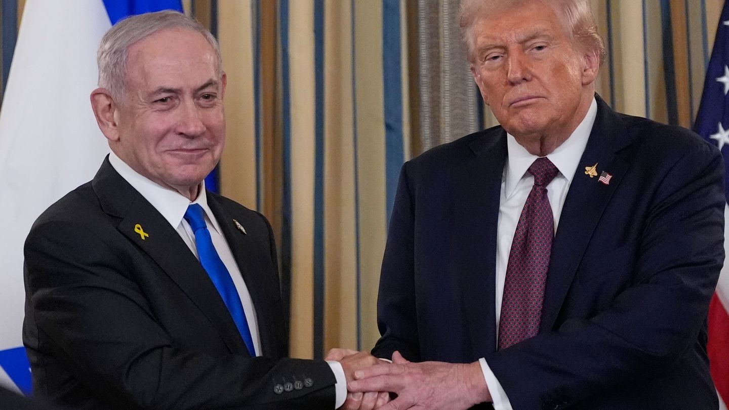 Trump und Netanjahu sprachen im Weißen Haus. Foto: Alex Brandon/AP/dpa