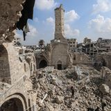 Ruinen der Omar-Moschee in Gaza-Stadt