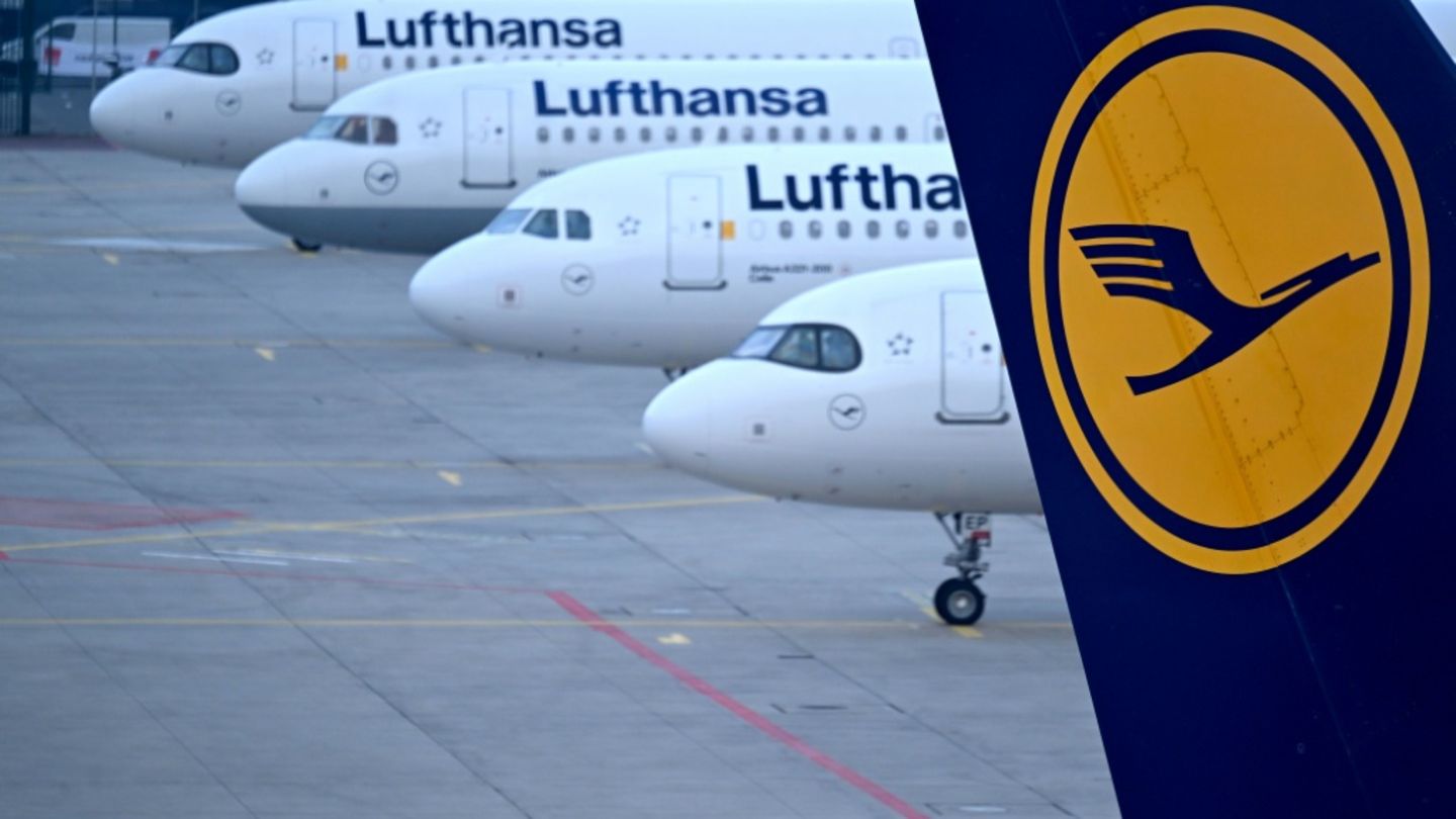 Lufthansa-Maschinen in Frankfurt am Main