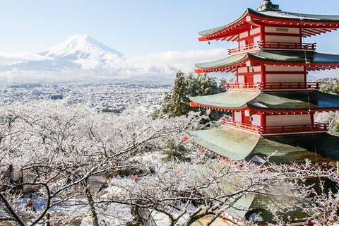 Die Inseln Japans zeigen die ländliche Seite des Landes.