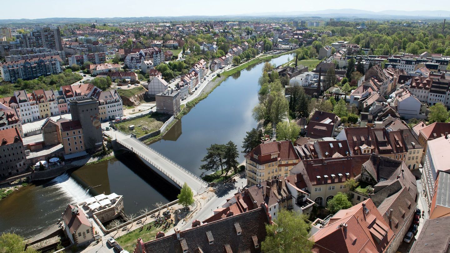Görlitz als östlichste Stadt Deutschlands gehört zum Zipfelbund. Foto: Sebastian Kahnert/dpa-Zentralbild/dpa