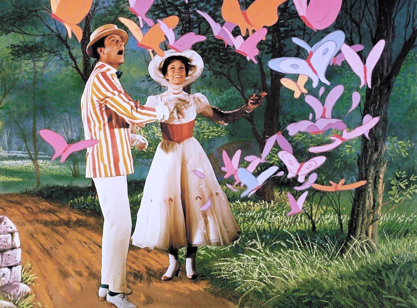 Dick Van Dyke und Julie Andrews in einer Filmszene von "Mary Poppins"