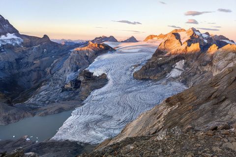 Der Gletscher Claridenfirn im Schweizer Kanton Glarus war im September 2025 komplett schneefrei. Foto: Matthias Huss/Glamos Glet
