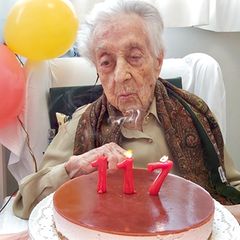 Alter: Maria Branyas an ihrem 117. Geburtstag am 4. März 2024
