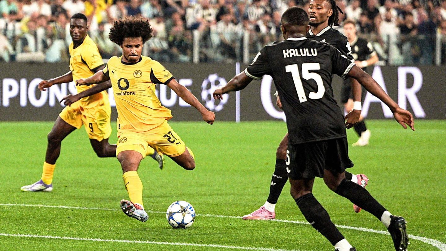 Karim Adeyemi beim ersten Champions League-Spiel des BVB gegen Juventus Turin