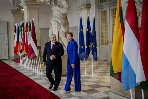 Orban und die dänische Regierungschefin Frederiksen