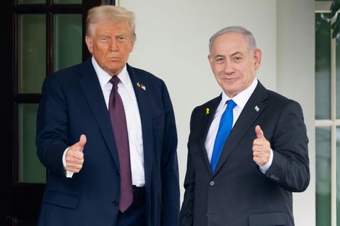 Trump und Netanjahu am 29. September vor dem Weißen Haus
