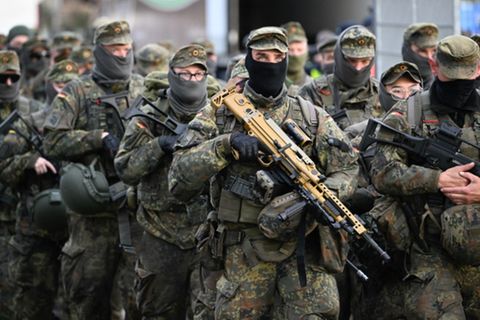 Bundeswehrsoldaten bei einer Übung